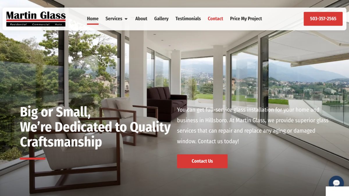 Martin Glass website homepage